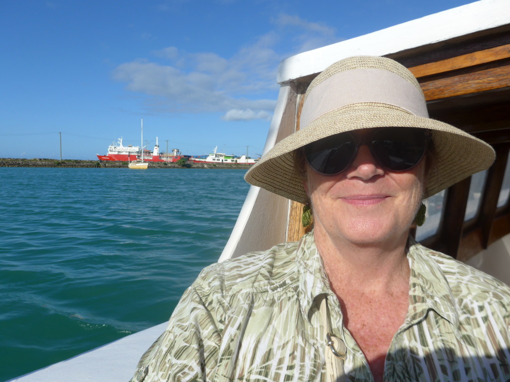 Süsana on the launch getting ready to leave Nuku‘alofa for Fafá Island.